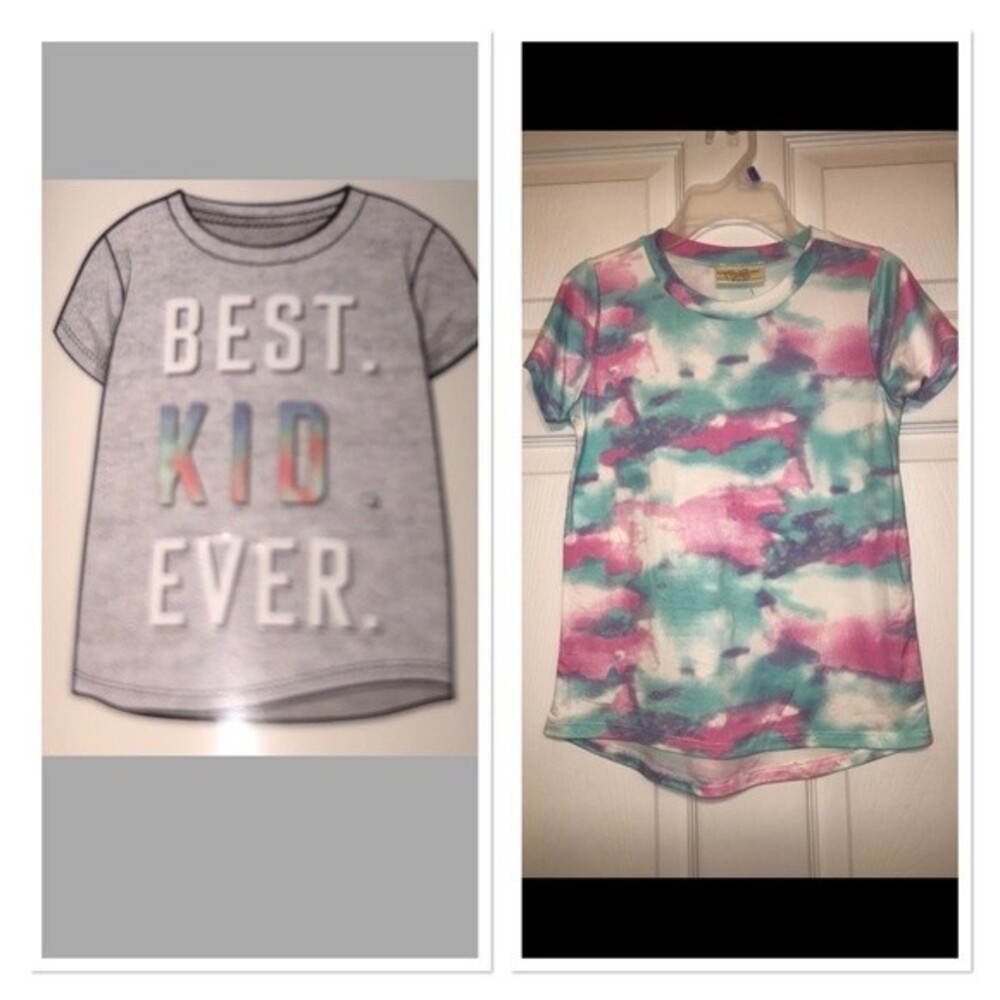Bobbie Brooks Size XS (4/5) Girls Tie Dye Shirts Lot of 2 NEW
